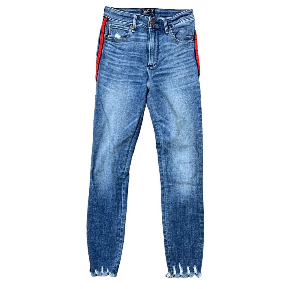 Abercrombie & Fitch Size 26 2 Jeans Simone High Rise Ankle Tuxedo Stripe Women’s